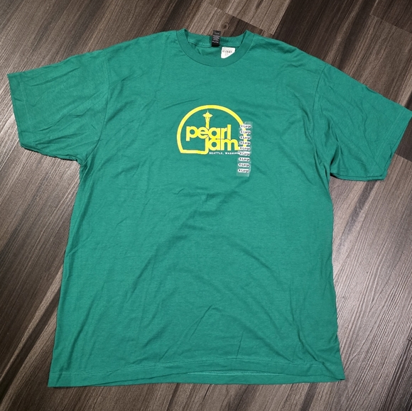 NWT PEARL JAM "Needle" Shirt, Green And Yellow, Size XL - Picture 3 of 7